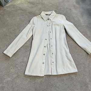 White Zara denim dress